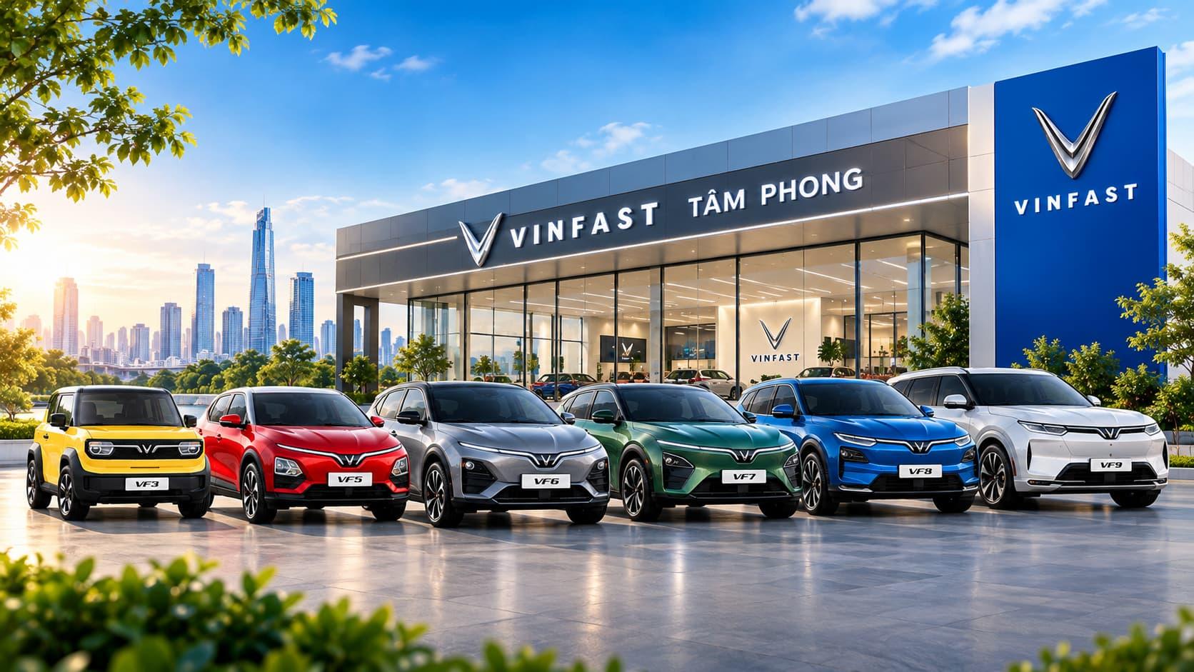 Showroom VINFAST TÂM PHONG TÂN AN